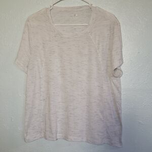 Avia Juniors 16/18 White & Gray Marled Short Sleeve T-Shirt